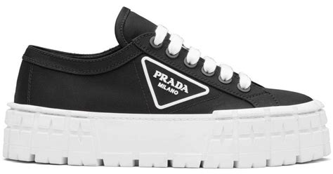 prada black quilted sneakers|Prada black platform sneakers.